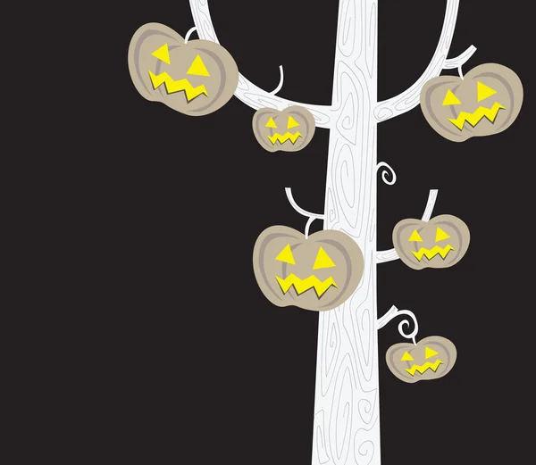 Sílhueta de árvore de Halloween — Vetor de Stock