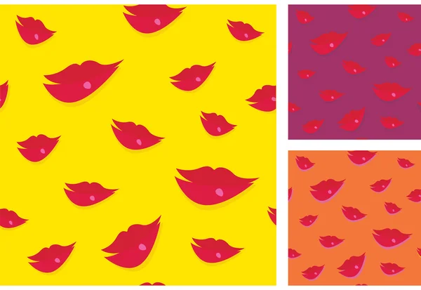 Lèvres fond vectoriel sans couture — Image vectorielle