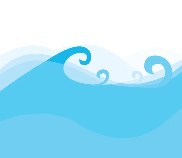 Textura de agua olas azules — Vector de stock