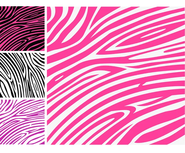 ピンクのシマウマの皮膚動物印刷パターン — ストックベクタ