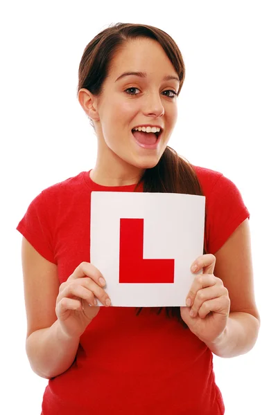 Attractive learner driver — Stock Photo, Image