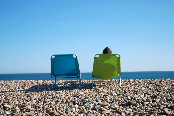 静かな小石のビーチ ロイヤリティフリーのストック画像