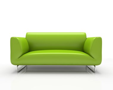 Modern green sofa clipart