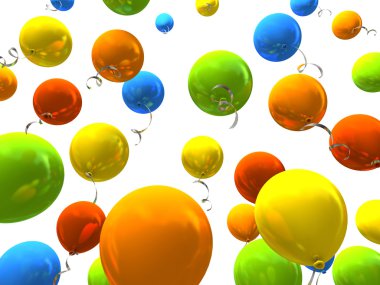 Colourful party balloons clipart