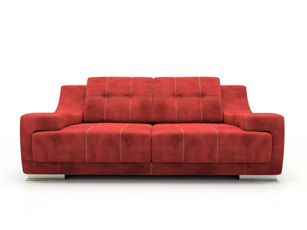 Modern kanepe kırmızı — Stok fotoğraf