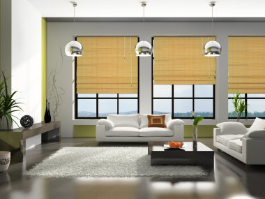 Interior of the stylish apartment clipart