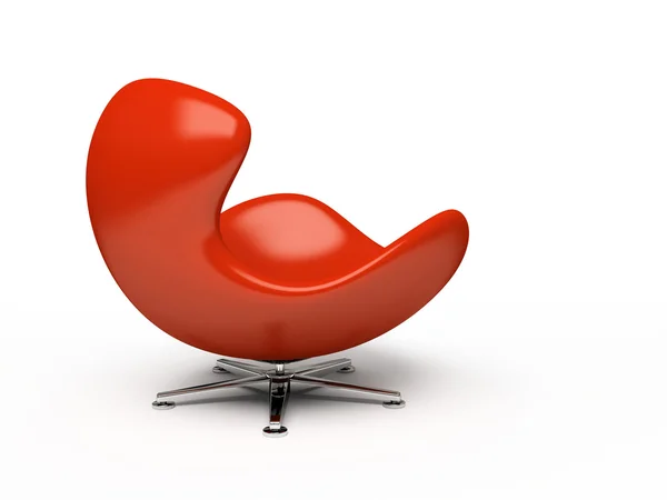 Rode Lederen fauteuil — Stockfoto