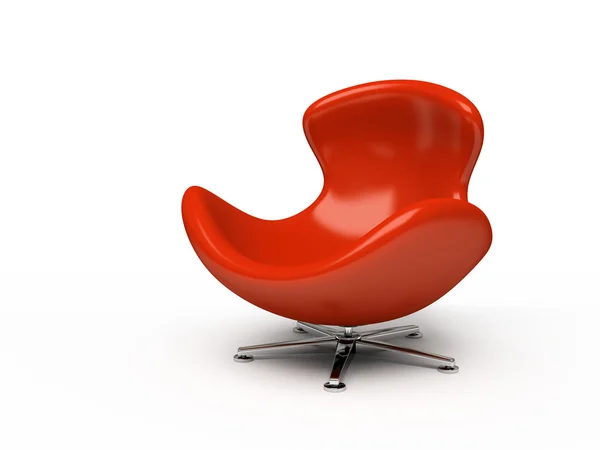 Rode Lederen fauteuil — Stockfoto