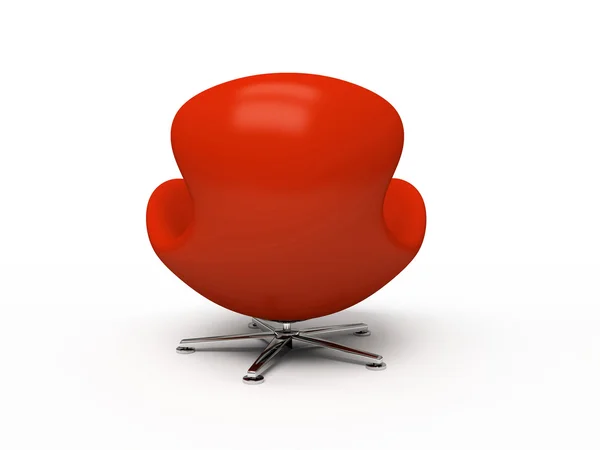 Fotel skórzany czerwony — Zdjęcie stockowe