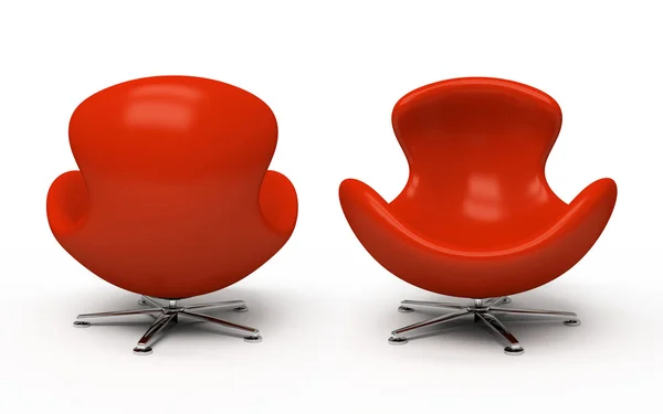 Кожаное красное кресло — стоковое фото
