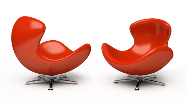 Leather armchair (right and left view) — Stock Photo, Image