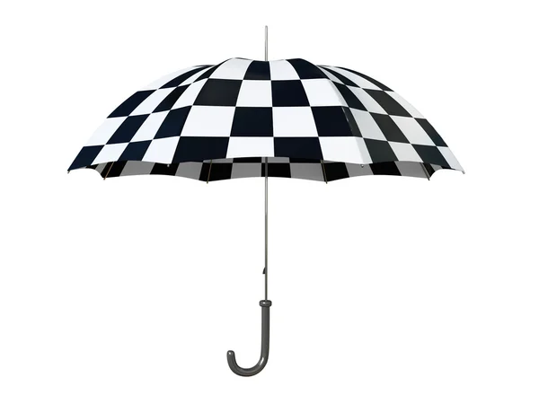 흑인과 백인 우산 — 스톡 사진