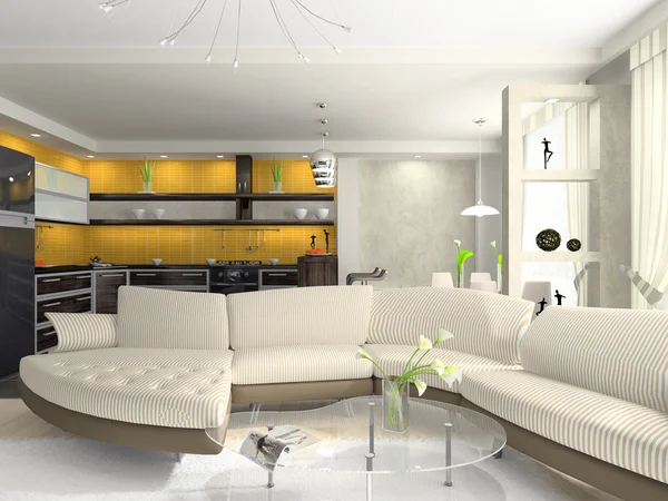 Interior of the modern apartment — Stock Photo, Image