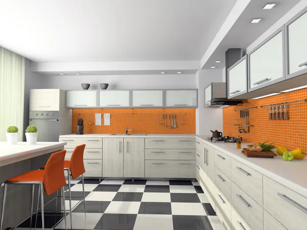 View on the modern kitchen — Stock Photo, Image