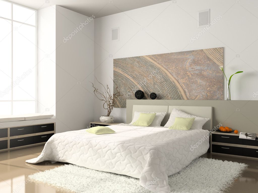 Interior of the comfortable bedroom