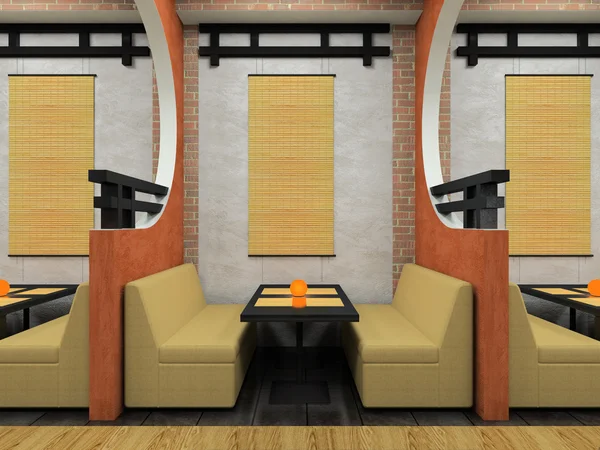 Café moderno em estilo japonês — Fotografia de Stock