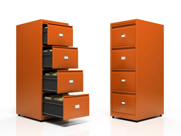 Orange card files — Stock Photo, Image