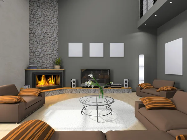 Kijk op de modern living-room — Stockfoto