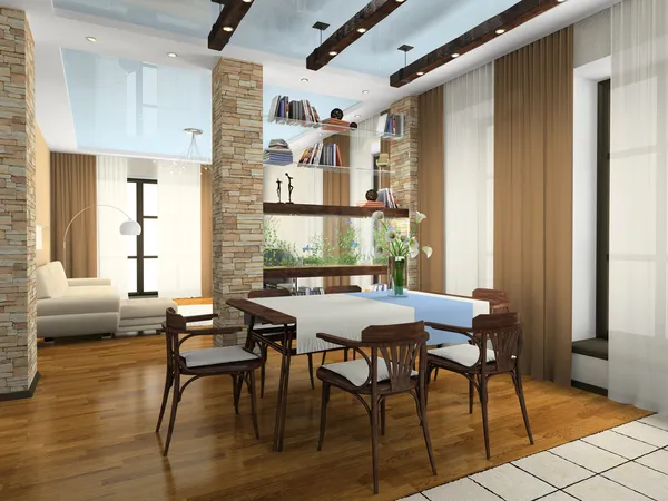 Interiör i den eleganta lägenheten — Stockfoto