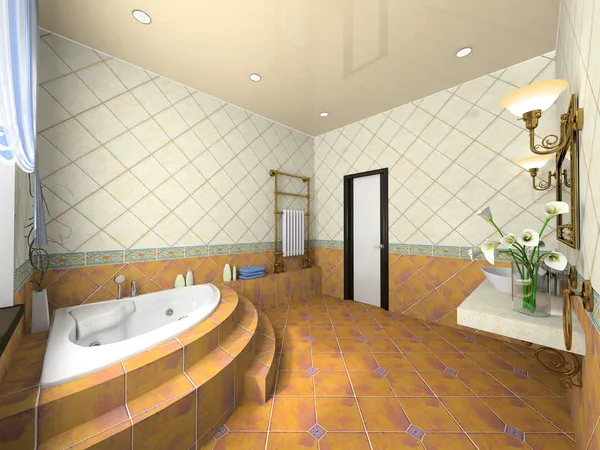 Interior del cuarto de baño moderno — Foto de Stock