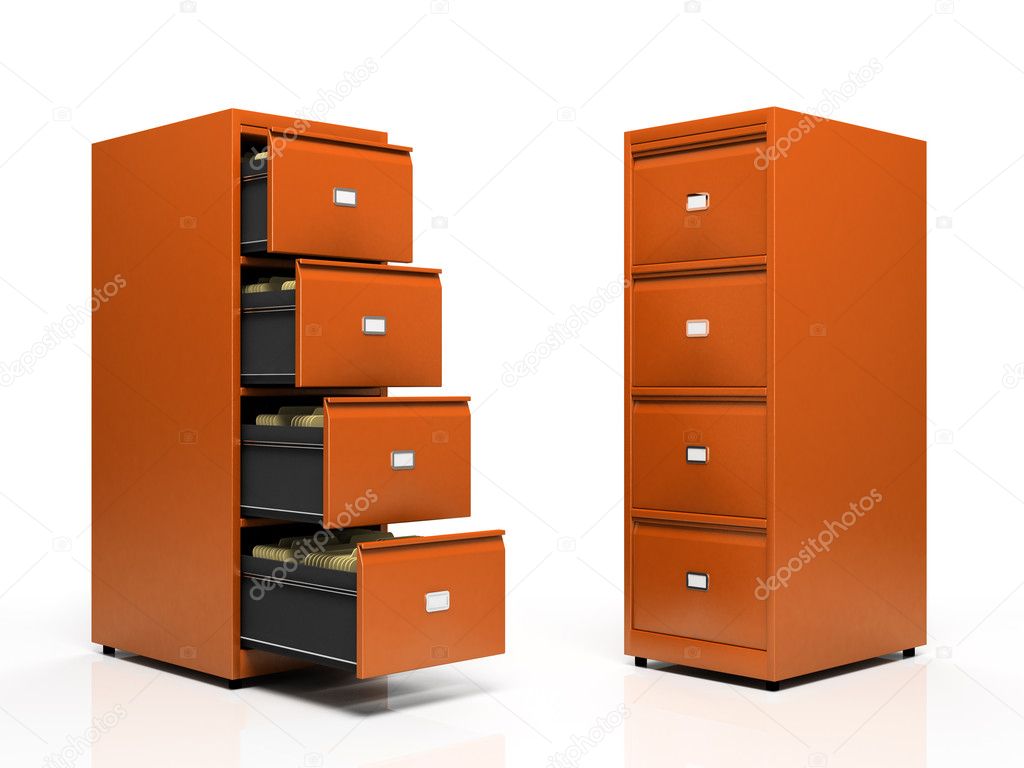 Orange card files