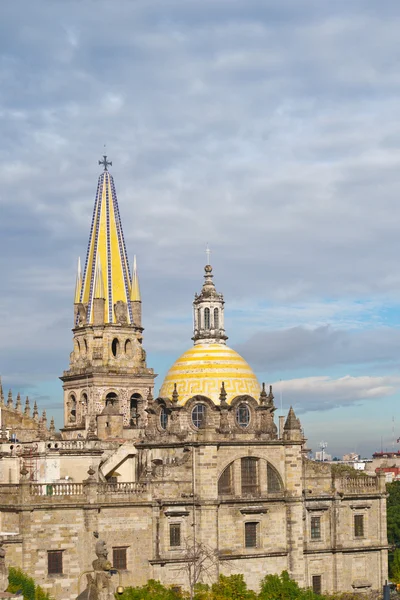 노란색 타일된 성당 조망 — 스톡 사진