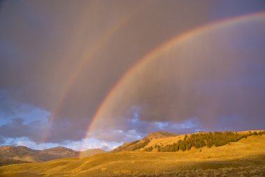 Double Rainbow in Lamar Valley clipart