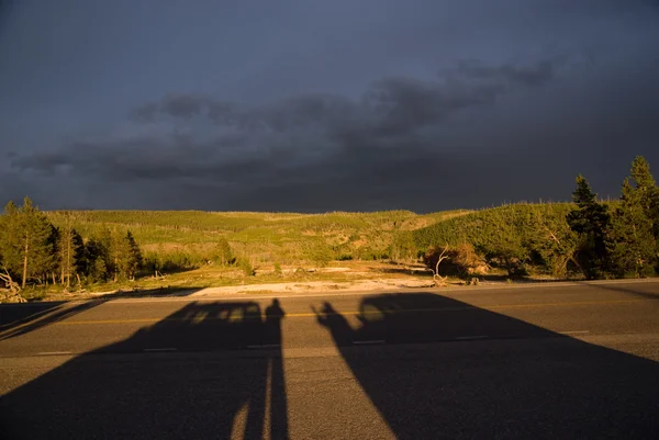 Shadows at Sunset — Stock Photo, Image