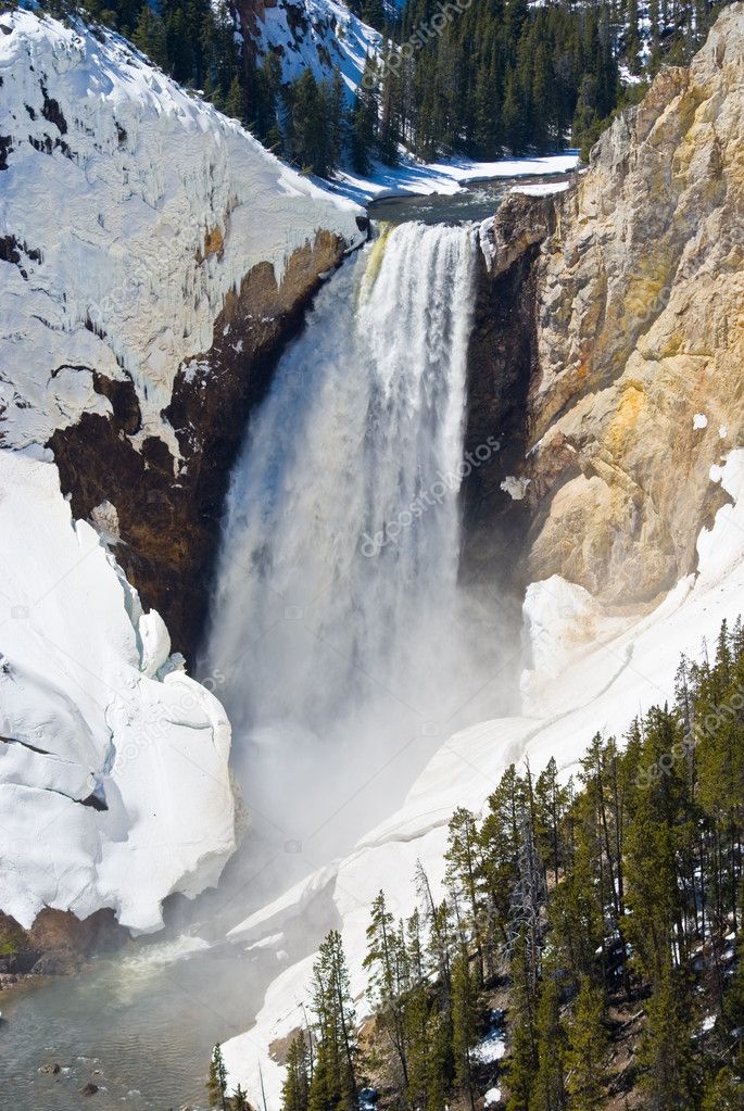 Yellowstone Falls in Spring 3