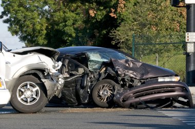 Two Vehicle accident clipart