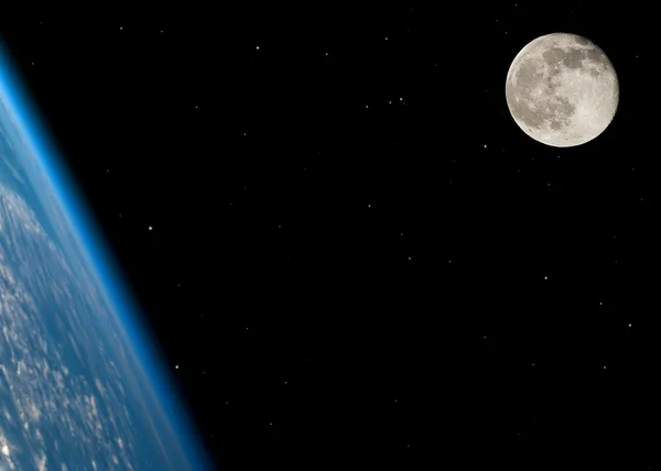 Stock image Moon with numerous galaxies