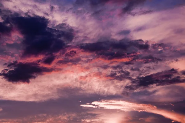 美丽的紫色日落 — 图库照片