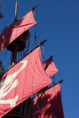 Close up on a Pirate Ship clipart