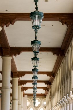 Italian Style Ceiling Lamps in a Row clipart