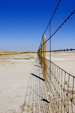 Fence Under Clear Skies clipart