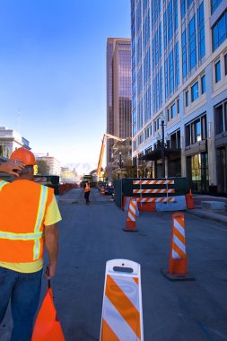 Construction Site in Downtown clipart