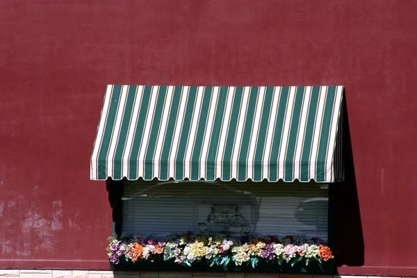 Stylová italská restaurace okno — Stock fotografie