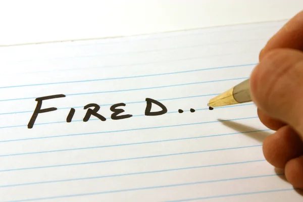FIRED - Notepad & Pen — Stock Photo, Image