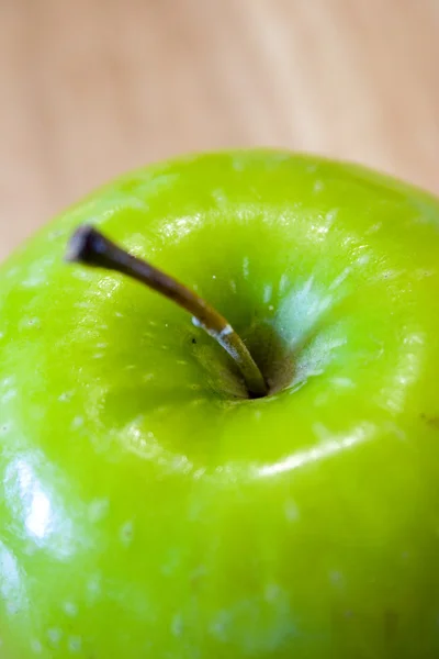 Zblízka na zelené jablko — Stock fotografie