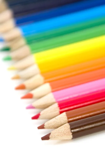 Kleurende potloden - ondiepe dof — Stockfoto