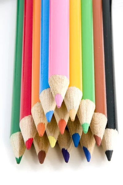 Coloring Pencils in Pyramid — Stock Photo, Image