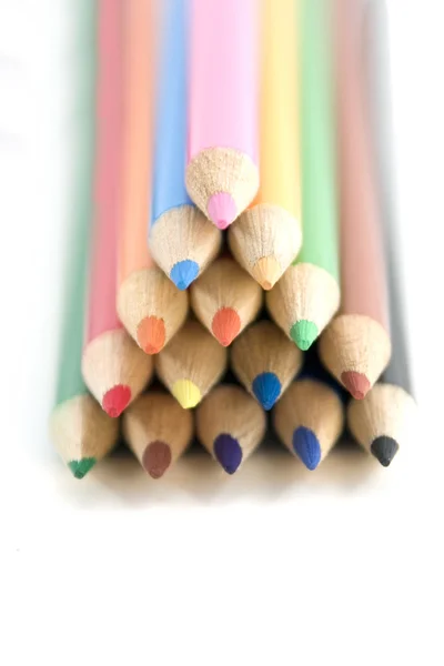 Coloring Pencils in Pyramid — Stock Photo, Image