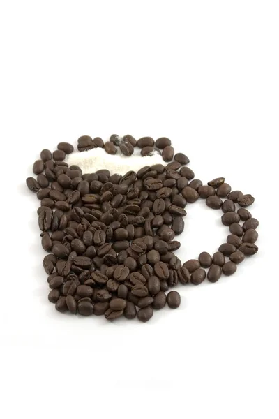 Taza aislada de café y crema — Foto de Stock