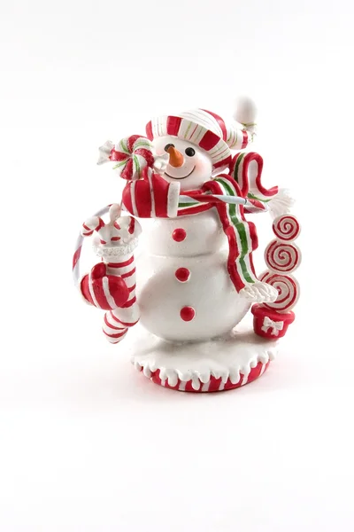 Dům Vánoční dekorace - sněhulák — Stock fotografie