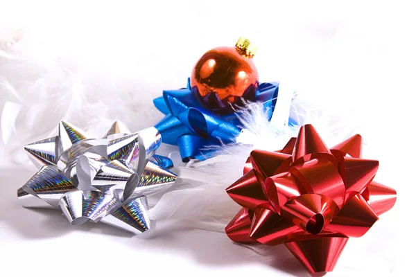 Kerst ornamenten met witruimte — Stockfoto