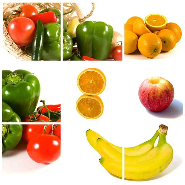 stock image Collage of Fruits and Vegeatable