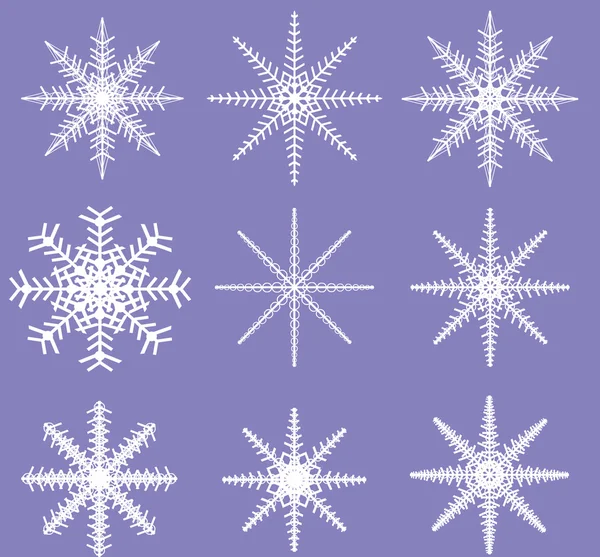 Copos de nieve - Listo para plantillas de cepillo —  Fotos de Stock