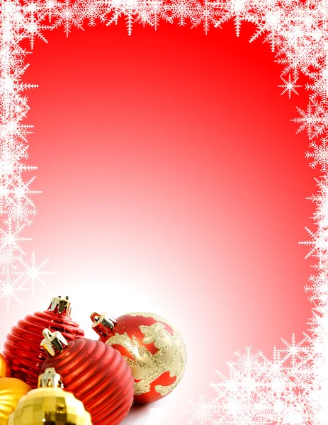 Vánoční pozadí s ornamenty — Stock fotografie