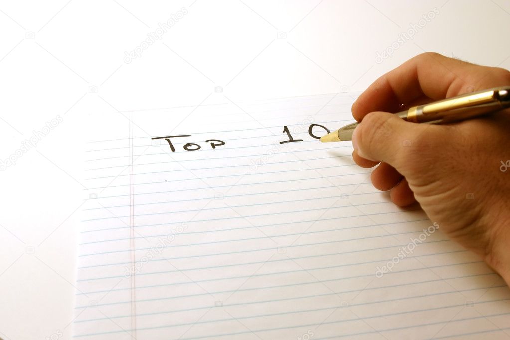 TOP TEN - Notepad & Pen
