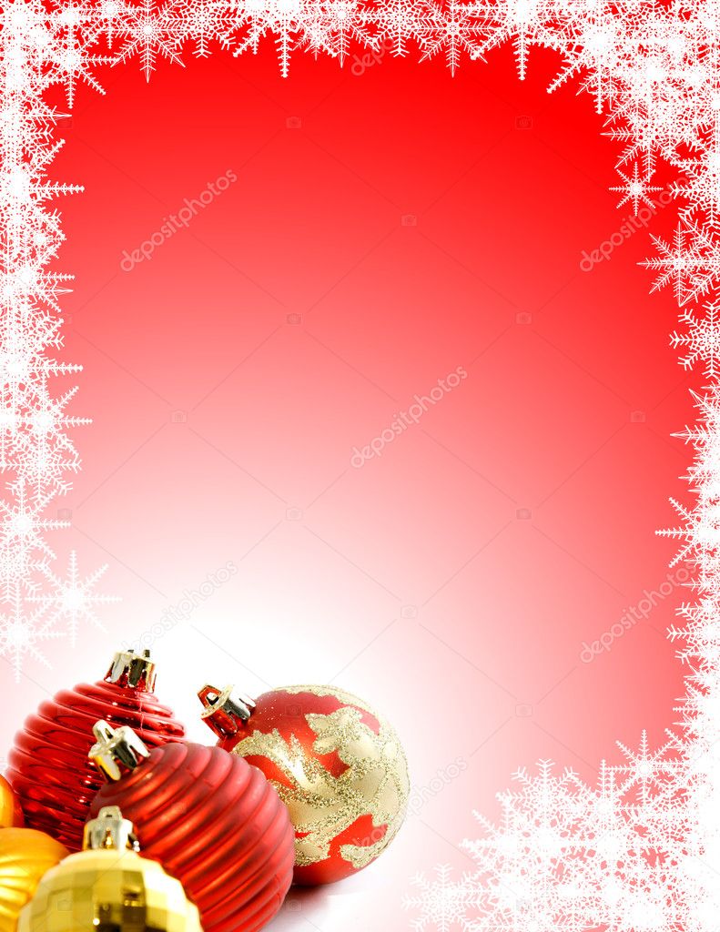 Christmas Background with Ornaments
